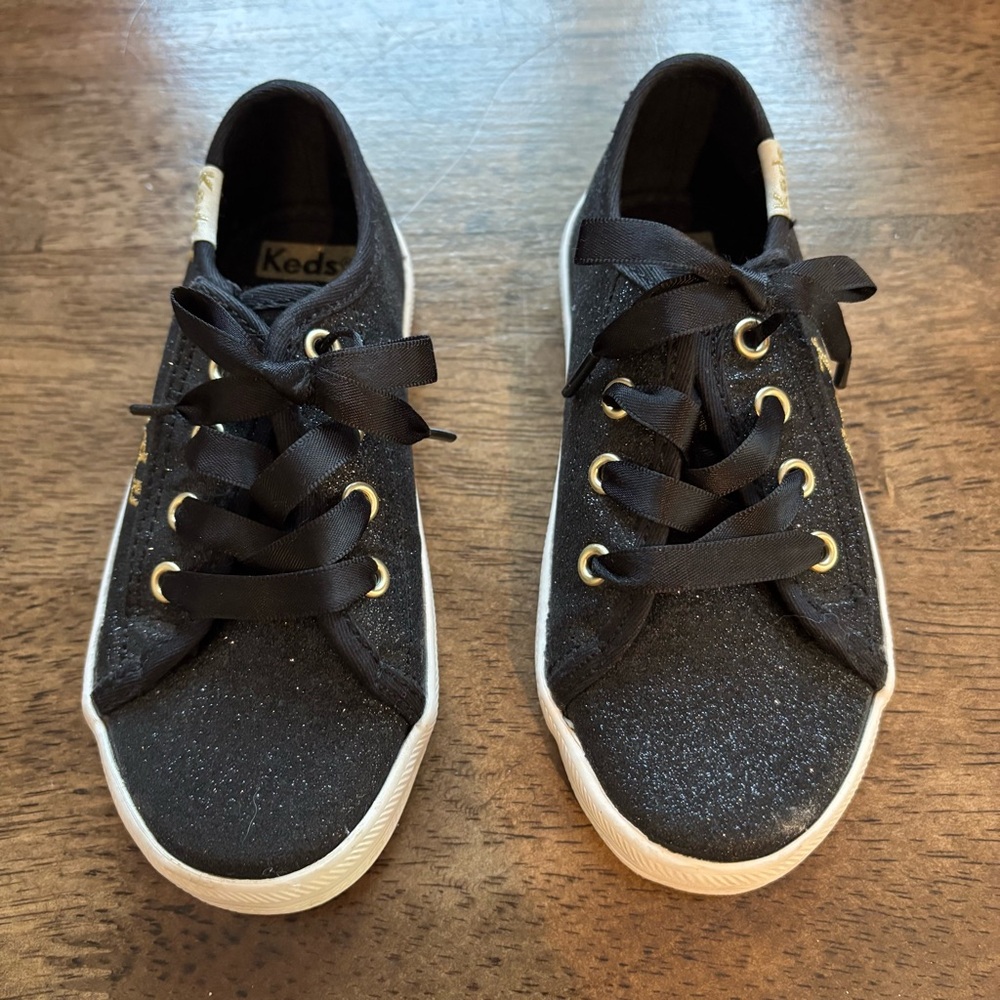 Keds Kate Spade Black Glittery Shoes size 8 - Picture 2 of 6
